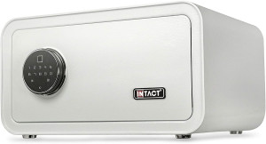 Intact Large Quick Access Biometric Fingerprint Gun Safe With Nex-Gen Full Keypad Module Wide White